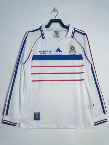 France Away Retro Long Sleeve Jersey 1998
