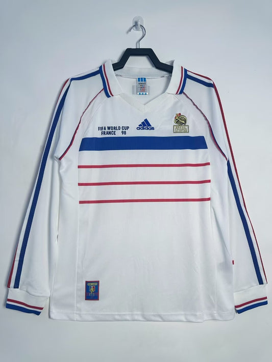 France Away Retro Long Sleeve Jersey 1998