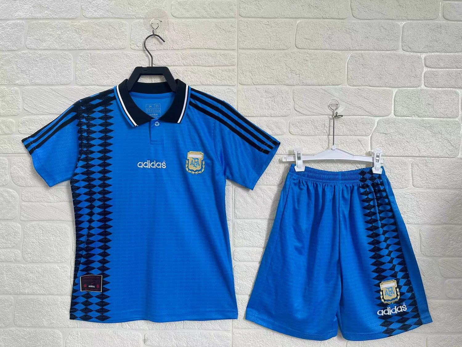 Argentina Away Retro Kids Suit 1994