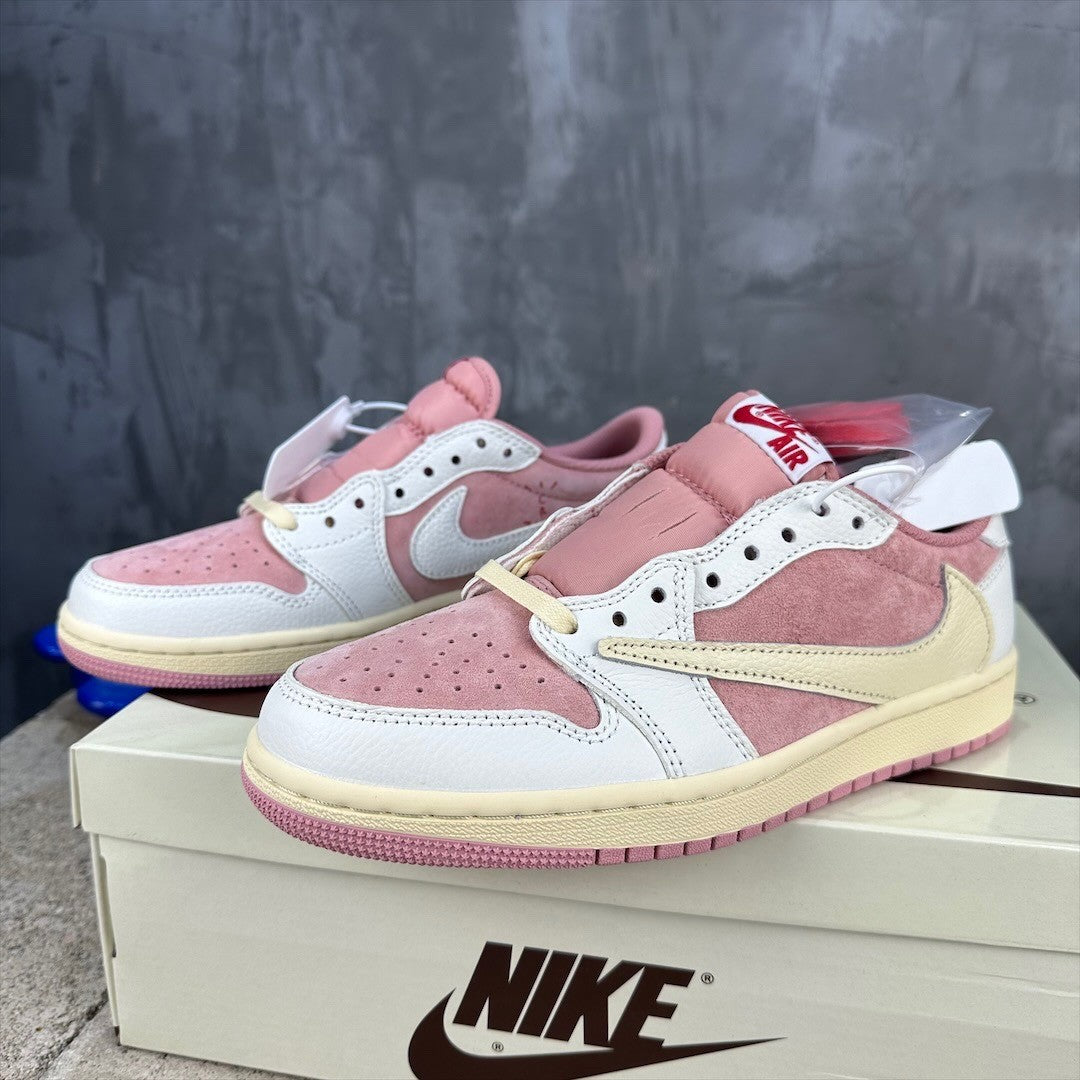Travis Scott x Air Jordan 1 Low Pink White