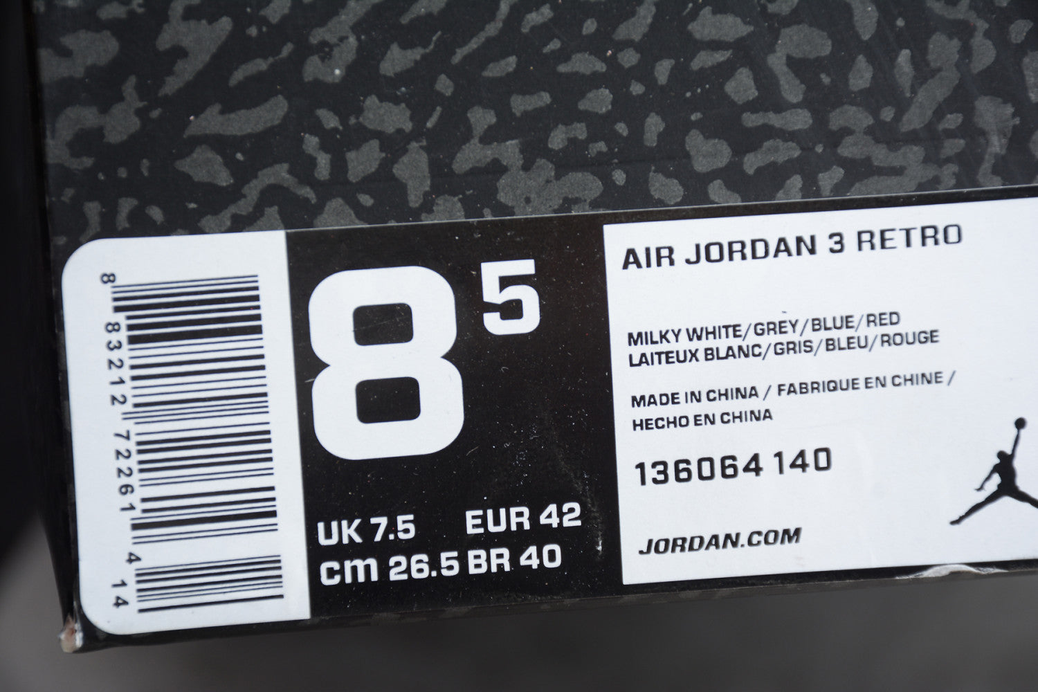 Air Jordan 3 Milky White 136064-140