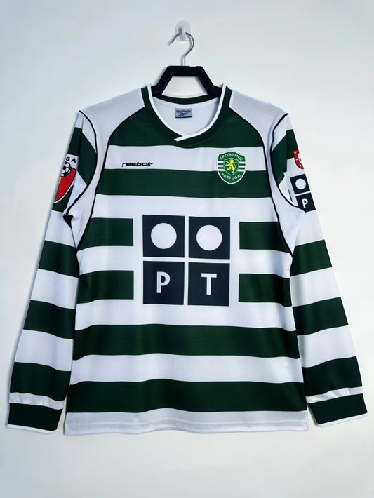 Sporting Lisbon Home Retro Long Sleeve Jersey 2001/03
