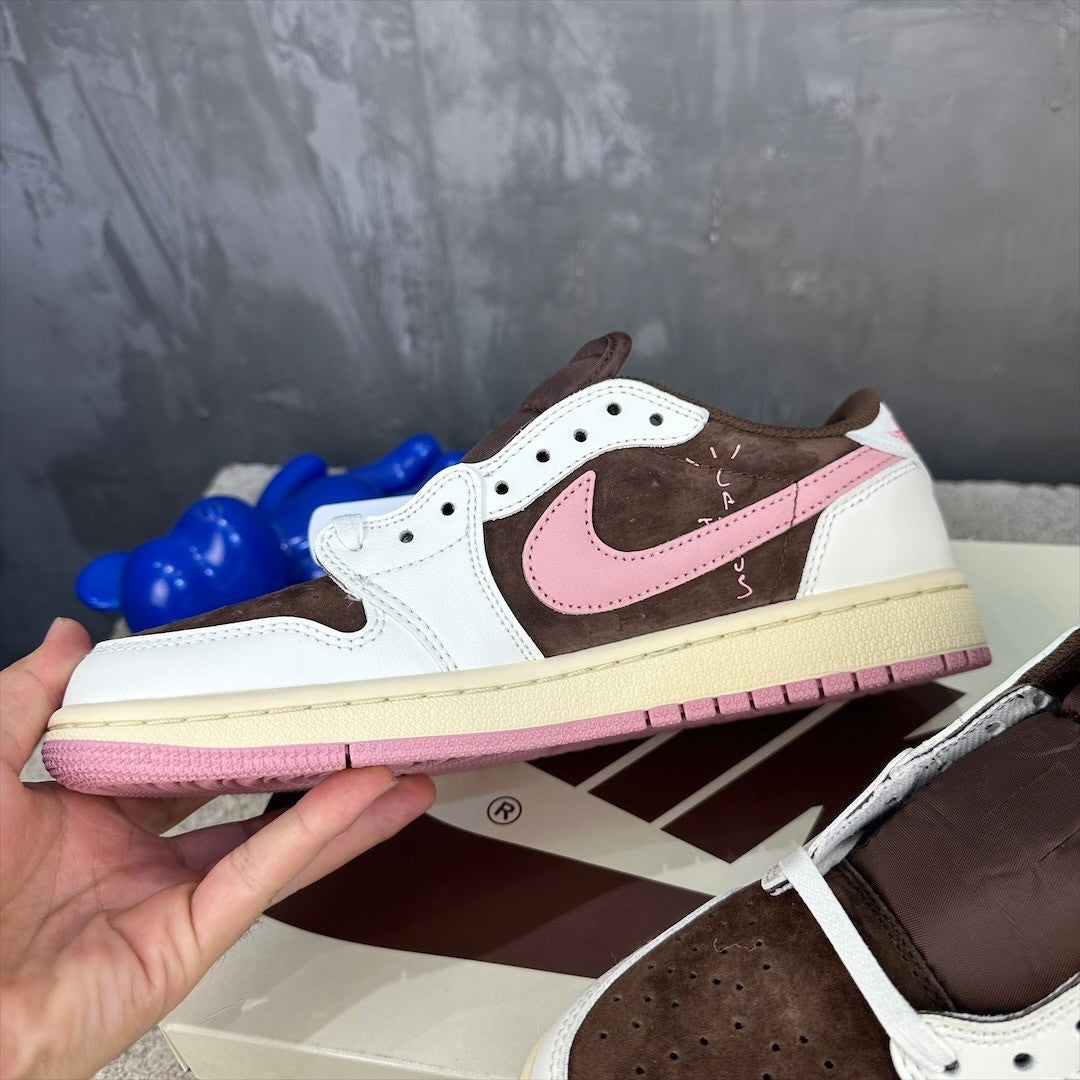 Travis Scott x Air Jordan 1 Low Brown Pink