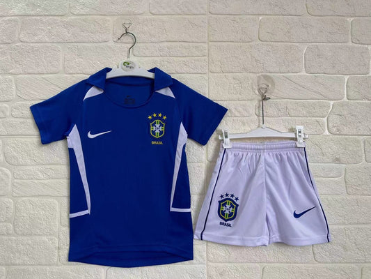 Brazil Away Retro Kids Suit 2002