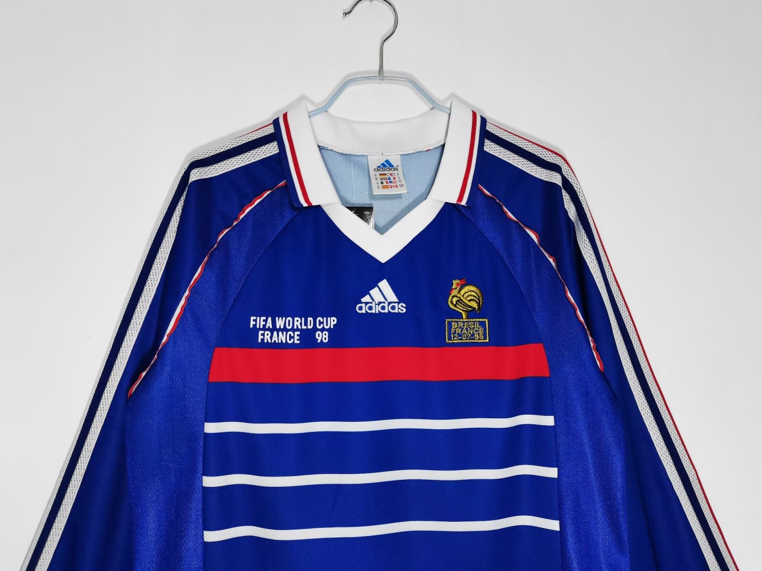 France Retro Home Long Sleeve Jersey 1998