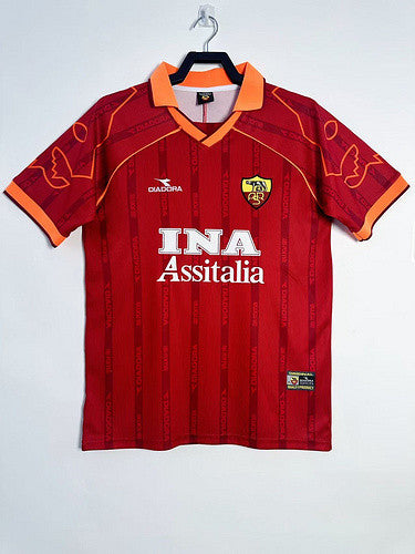 AS Roma Home Long Sleeve Retro Jersey 1999/00