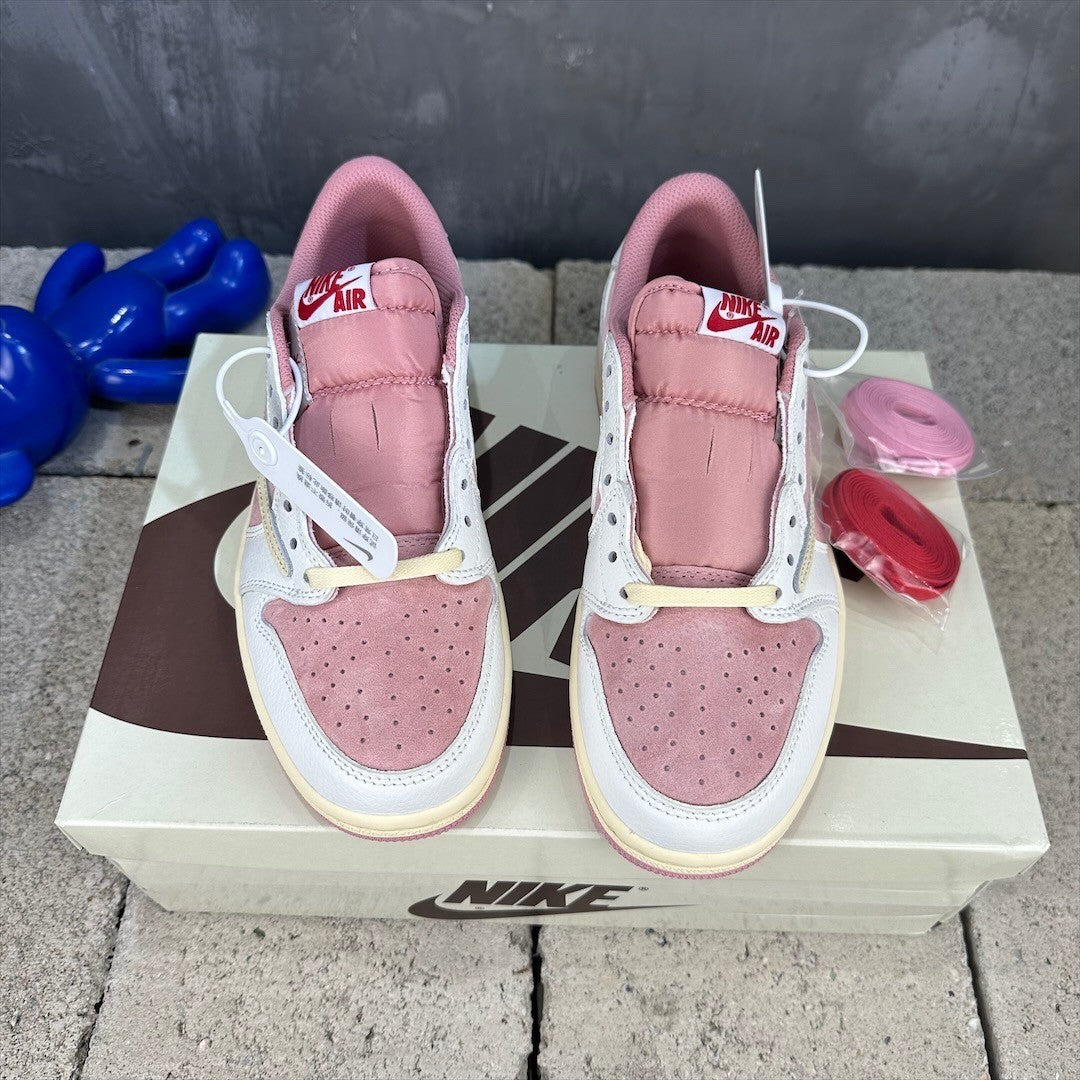Travis Scott x Air Jordan 1 Low Pink White