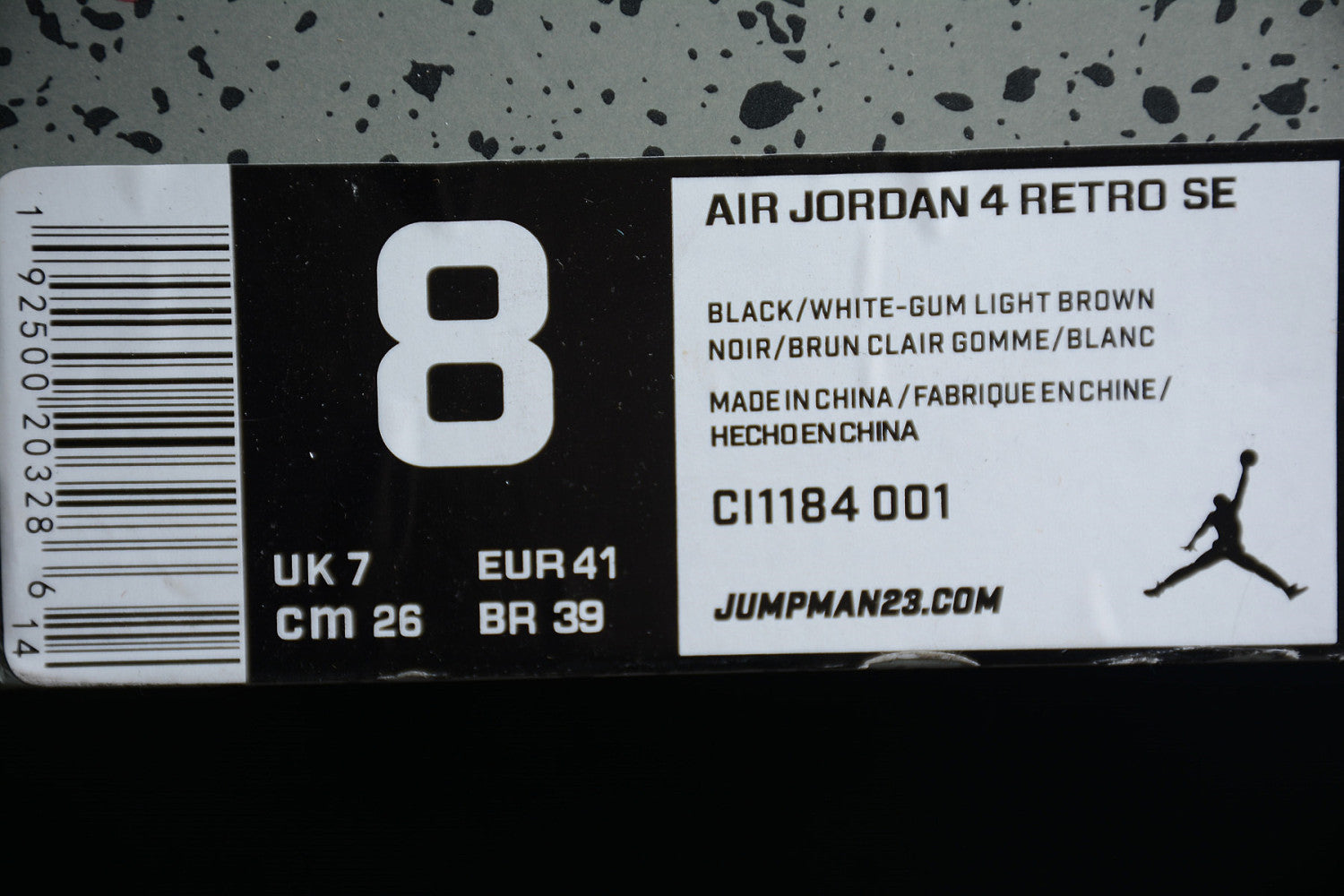 Air Jordan 4 SE Laser “Black Gum” CI1184-001