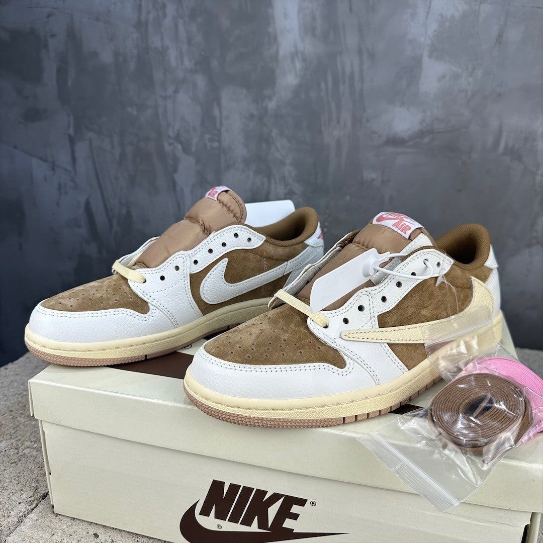 Travis Scott x Air Jordan 1 Low Sail and Ridgerock