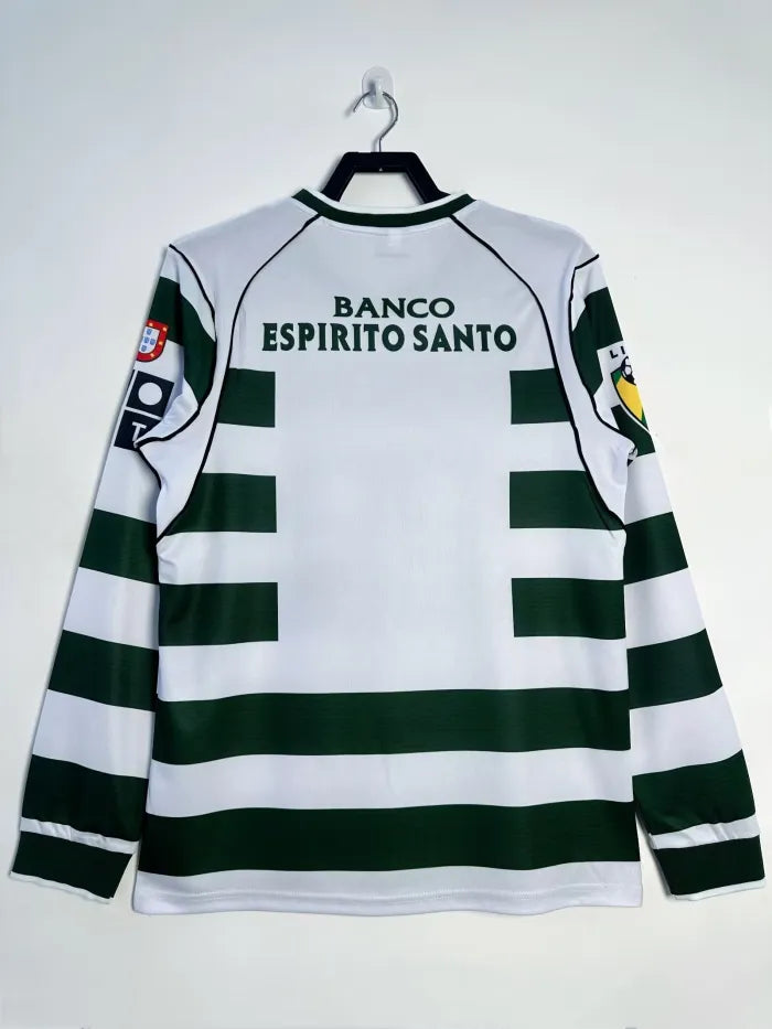 Sporting Lisbon Home Retro Long Sleeve Jersey 2001/03