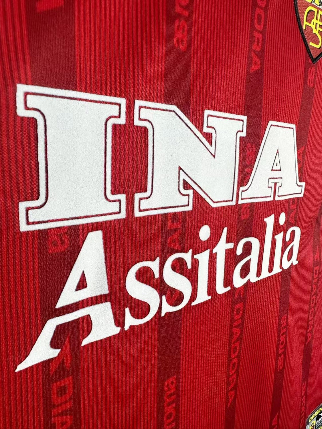 AS Roma Home Long Sleeve Retro Jersey 1999/00