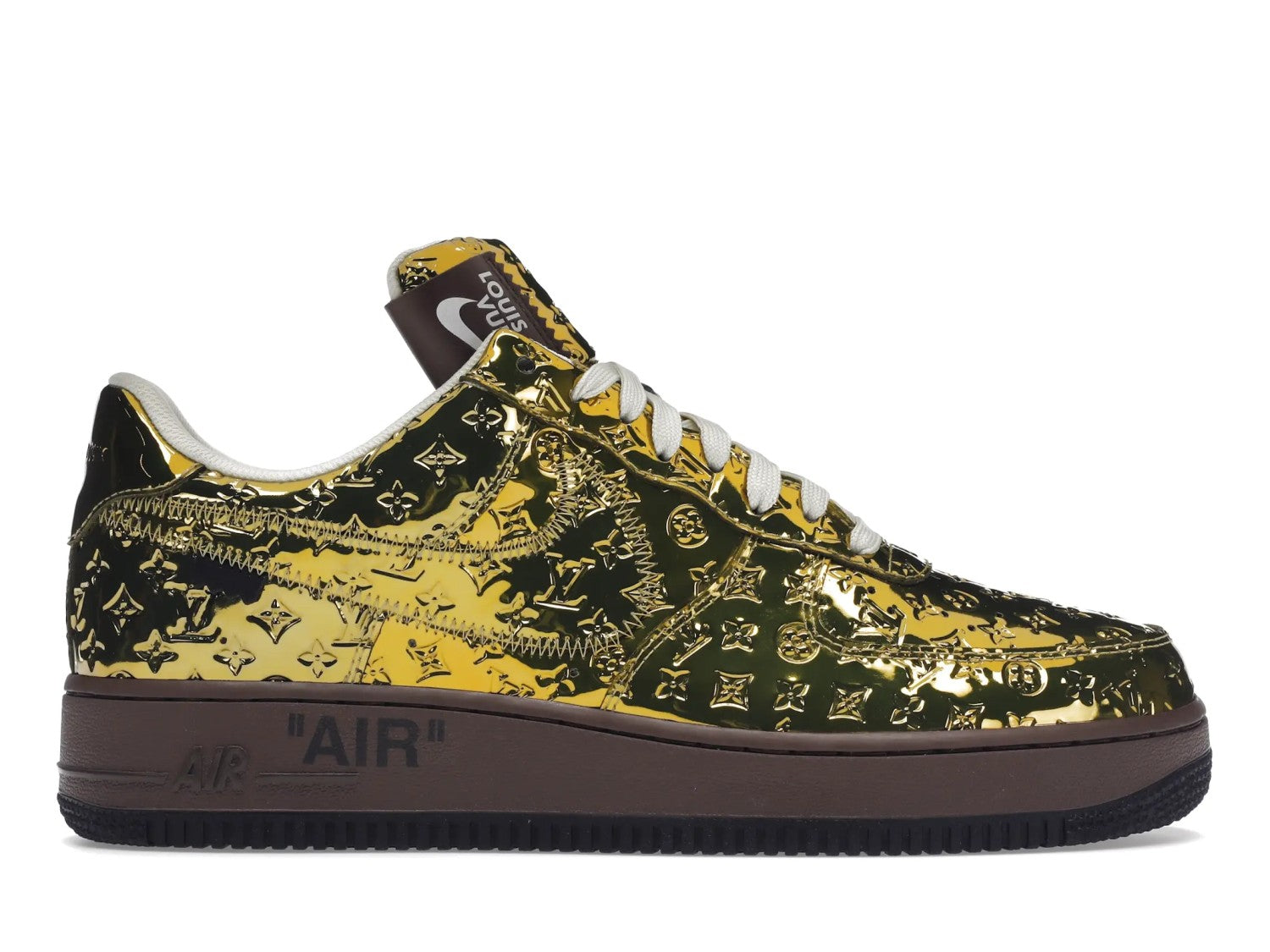 Air Force 1 LV Louis Vuitton Low By Virgil Abloh Metallic Gold