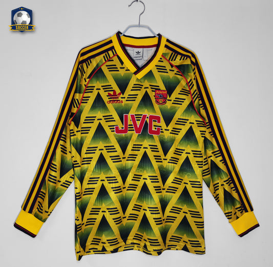 Arsenal Away Long Sleeve Retro Jersey 1991/93