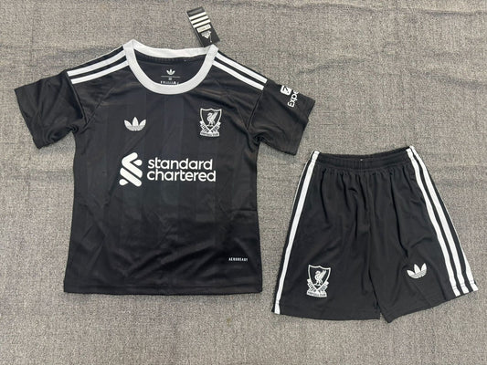 Liverpool Black Goalkeeper Kids Suit 25/26