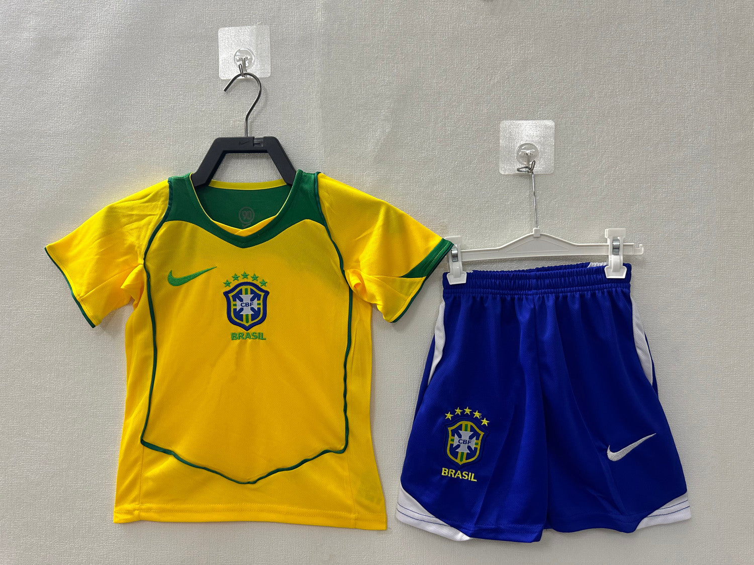 Brazil Home Retro Kids Jersey 2004