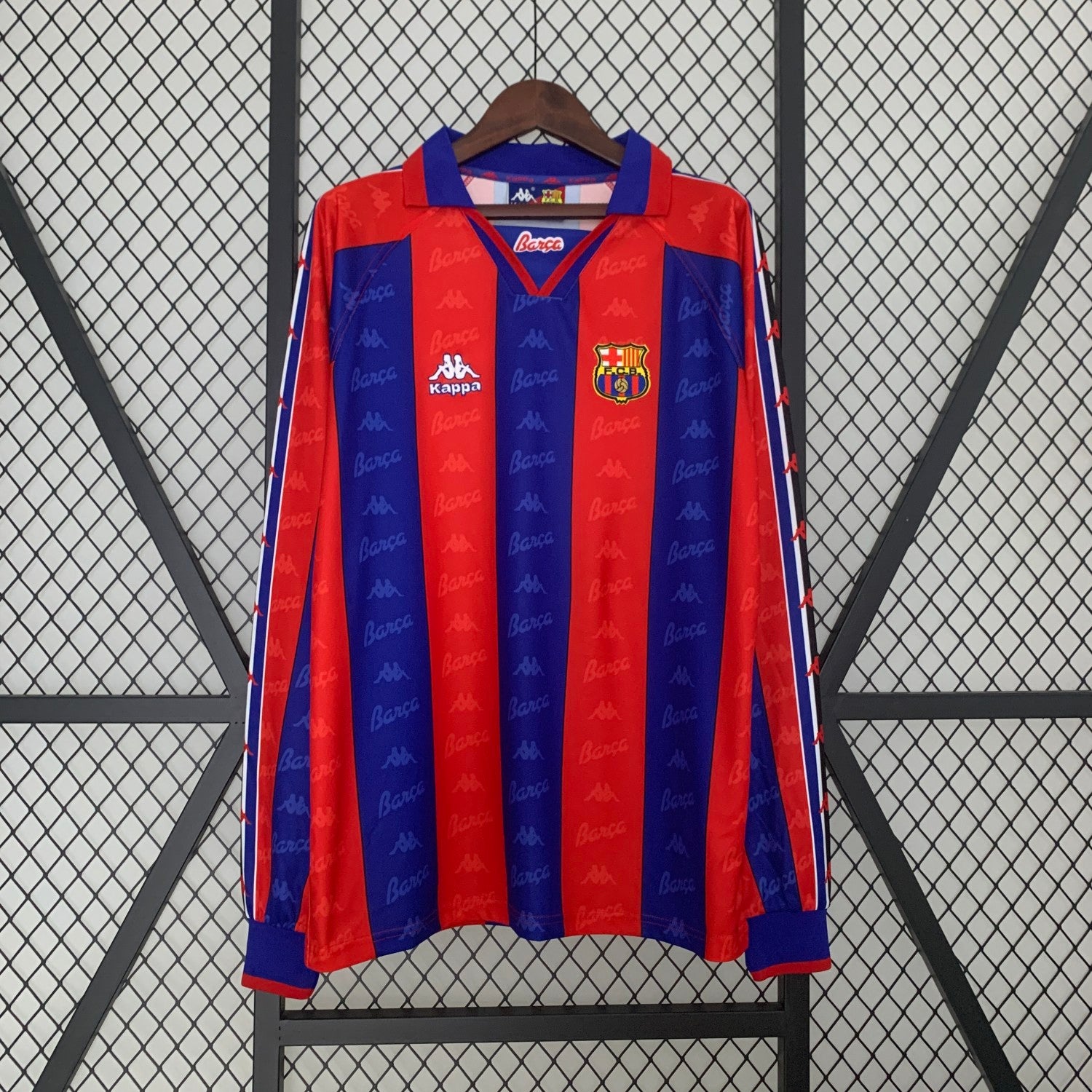 Barcelona Home Long Sleeve Retro Jersey 1996/97