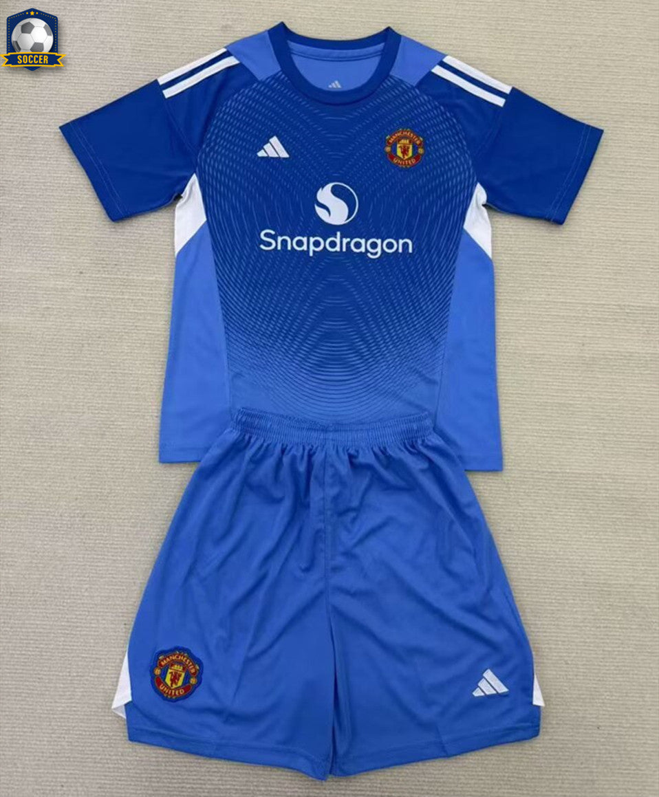 Manchester United Goalkeeper Blue Kids Suit 25/26