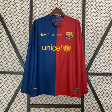 Barcelona Home Long Sleeve Retro Jersey 2008/09