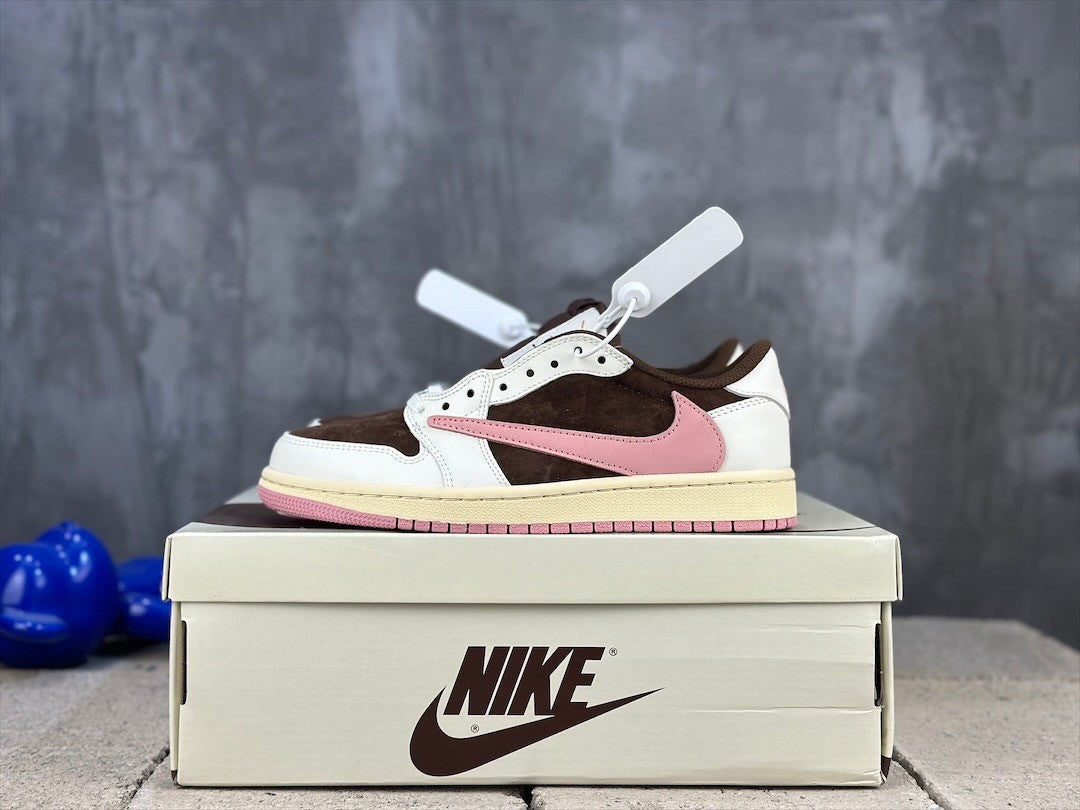 Travis Scott x Air Jordan 1 Low Brown Pink