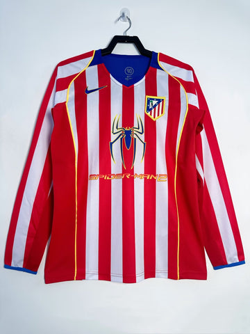 Atletico Madrid Home Long Sleeve Retro Jersey 2004/05