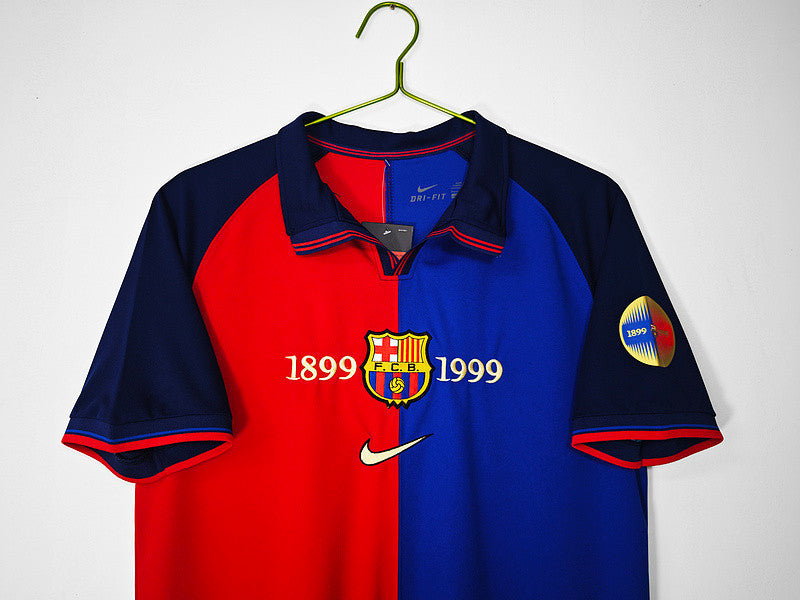 Barcelona Match Issue Champions League Home jersey 1999/00