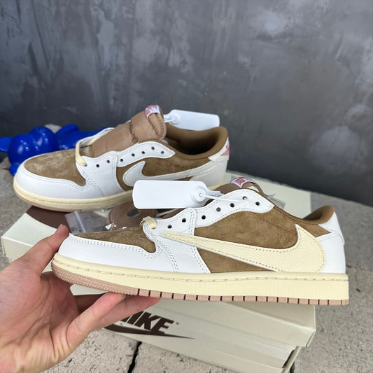 Travis Scott x Air Jordan 1 Low Sail and Ridgerock