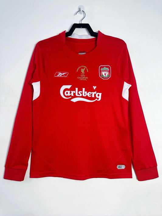 Liverpool Home Long Sleeve Retro Jersey 2004/05