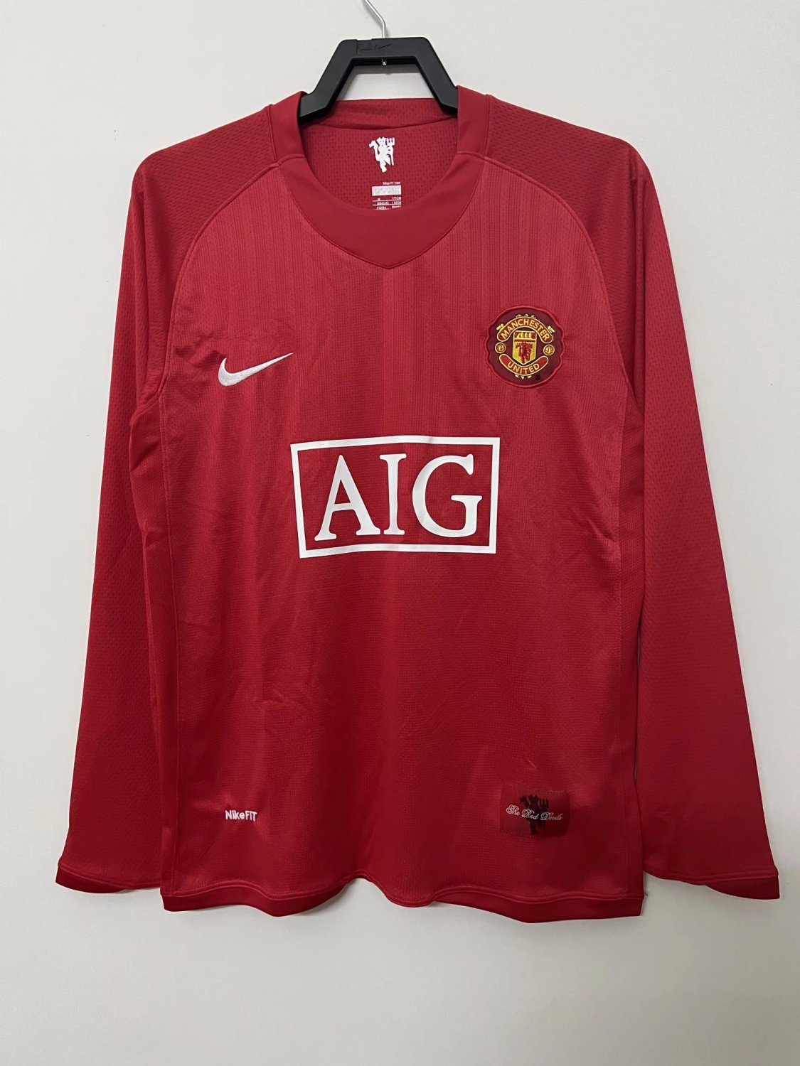 Manchester United Home Long Sleeve Retro Jersey 07/08