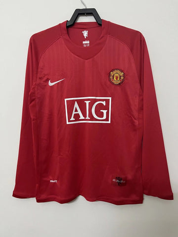Manchester United Home Long Sleeve Retro Jersey 07/08
