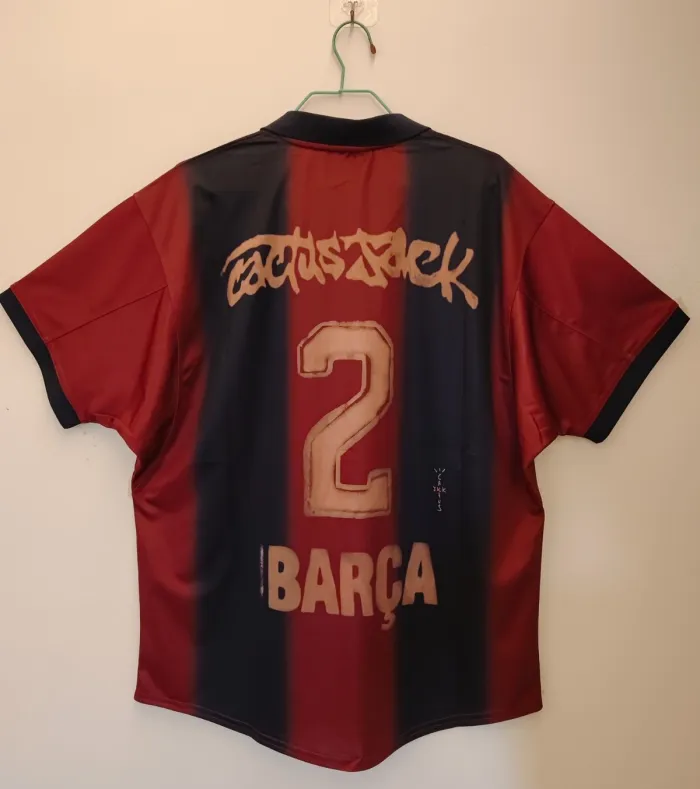 Barcelona x Travis Scott Home Retro Skeleton Jersey 2000/01