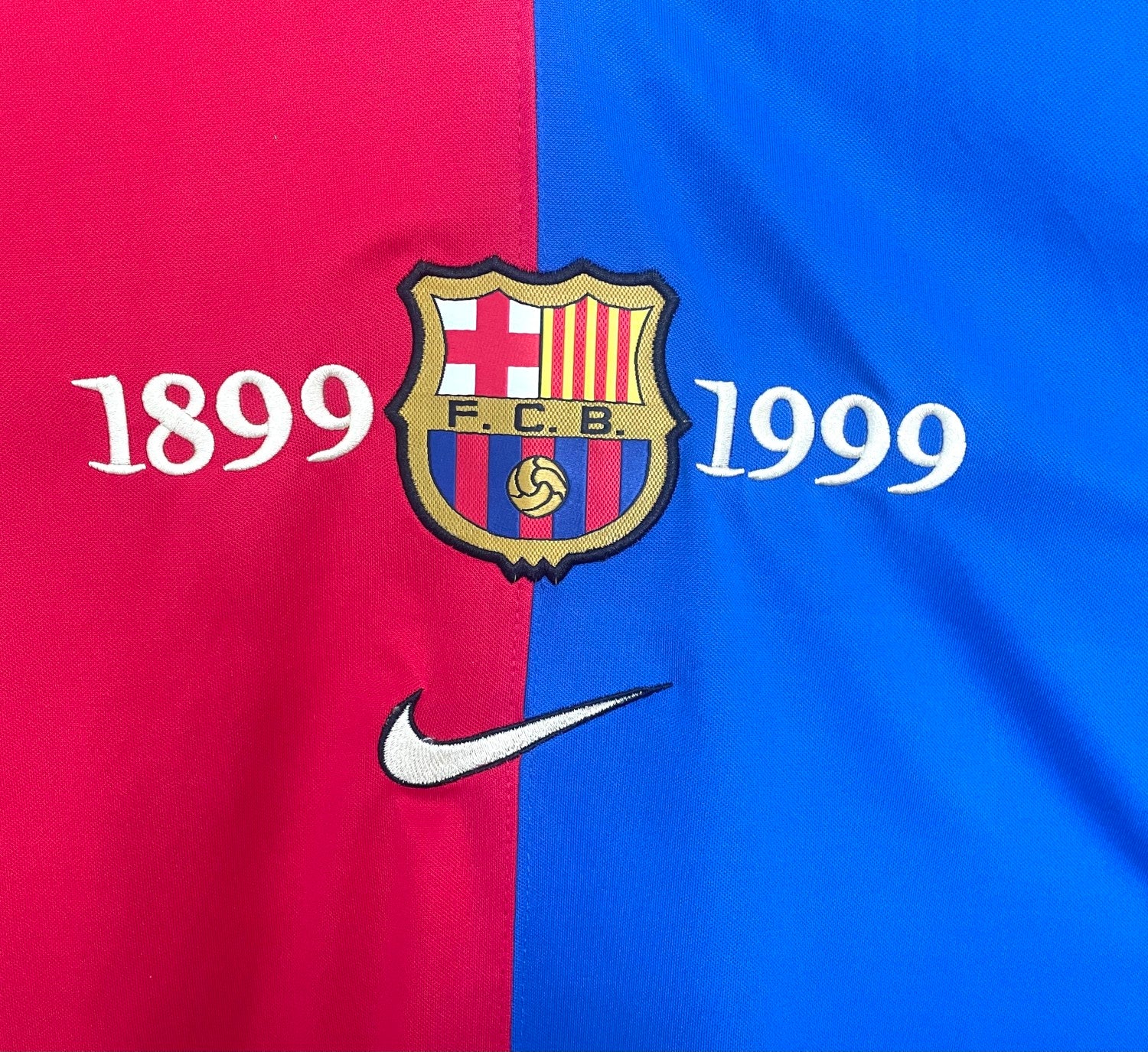 Barcelona Match Issue Champions League Home Long Sleeve jersey 1999/00
