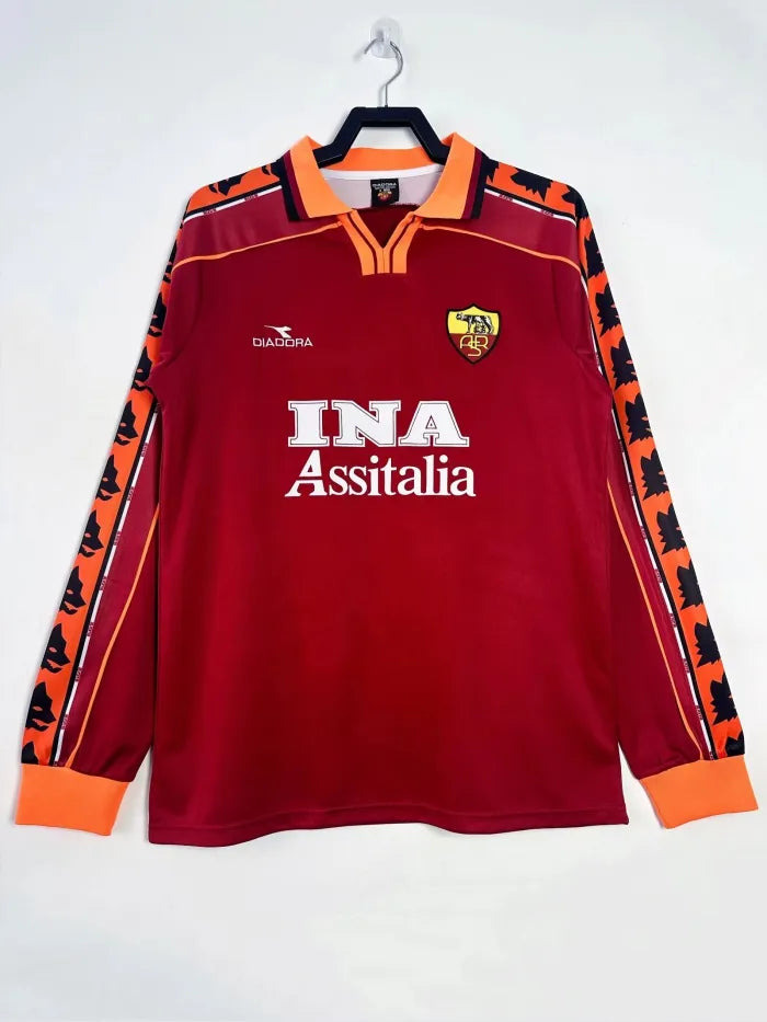 AS Roma Home Long Sleeve Retro Jersey 1998/99