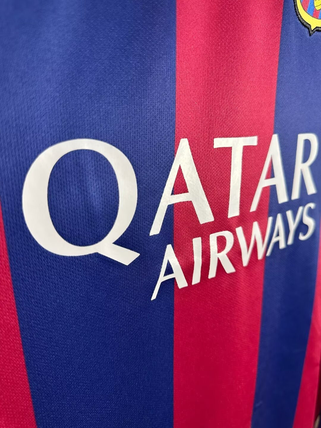 Barcelona Home Long Sleeve Retro Jersey 2014/15