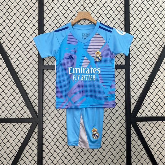 Real Madrid Goalkeeper Kids Suit 24/25 Blue
