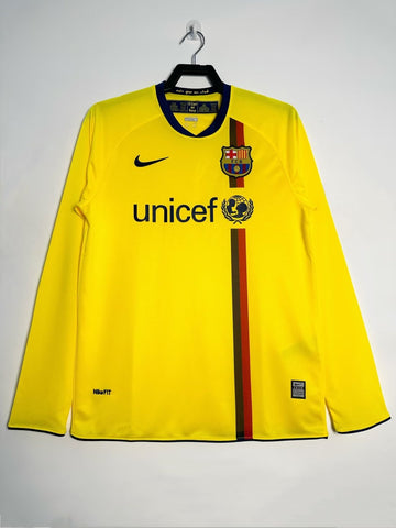 Barcelona Away Long Sleeve Retro Jersey 2008/09