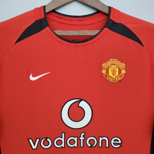 Manchester United Home Long Sleeve Retro Jersey 2002/04