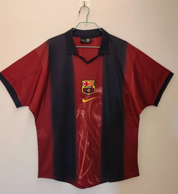 Barcelona x Travis Scott Home Retro Skeleton Jersey 2000/01